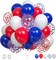 Red White Blue Balloons, 60PCS Red Blue Confetti Balloons, 12Inch Red White and Blue Latex Balloon for Helium Birthday Party Balloons for Jubilee Decorations Anniversaries and Celebrations Decorations